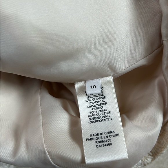 Rebecca Taylor Ivory Tweed Cropped Jacket - Picture 9 of 9